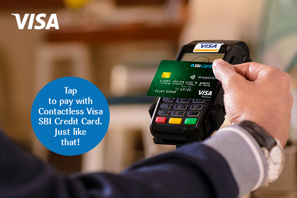 10% Cashback on contact less transactions with Visa SBI Credit Cards