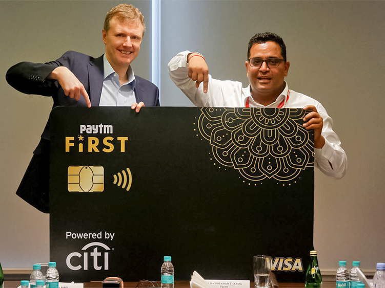 Stephen Bird & Vijay Shekhar Sharma at Paytm First Credit Card Launch Event